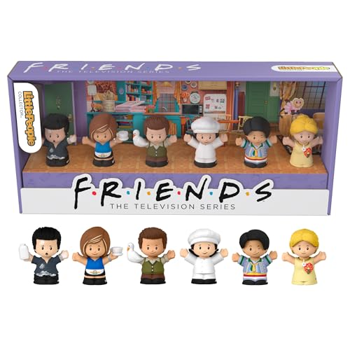 FISHER-PRICE Little People Collector Friends Die Fernsehserie - 6 Hauptfiguren in ansprechender Verpackung mit bekannten Orten und Bildern aus der Show, für Fans ab 13 Jahren, HPH05 von Fisher-Price