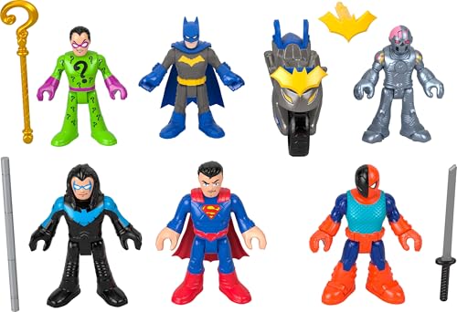 Fisher-Price Imaginext DC Super Friends Batman Spielzeuge Deluxe Figurenset 12-teiliges Spielset für Kindergartenkinder Rollenspiel ab 3 Jahren, HXF94, [Mehrfarbig] von Imaginext