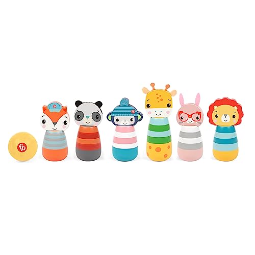 Fisher-Price 173A Wooden Character Skittles Suitable for Indoor and Outdoor Play, Ages 3+ Years von Fisher-Price