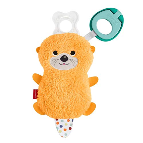 Fisher-Price Clipimals Otter Schnullertierchen mit Kleider Clip Orange Waschbar von Fisher-Price