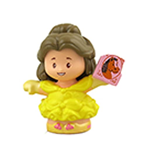 Fisher-Price Ersatzteil Little People Princess Belle und Philippe Spielset GNG89 - Ersatz Prinzessin Belle Figur hält ein Pferdebuch von Fisher-Price