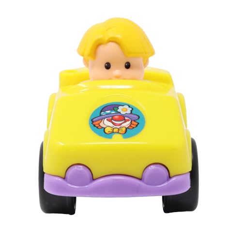 Fisher-Price Ersatzteil Little People Wheelies Loops 'n Swoops Vergnügungspark Spielset Y8854 - Ersatz gelbes und lila Auto mit Eddie Figur von Fisher-Price
