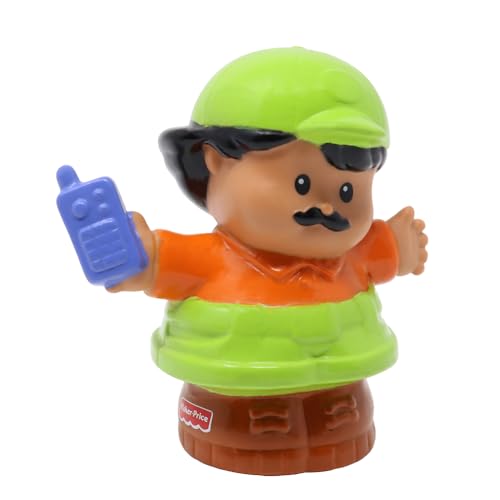Fisher-Price Ersatzteil für Sammlerstück Little People Animal Sounds Zoo Train Spielset 77949 – Ersatz Hispanic Roberto Zookeeper Figur – hält blaues Handy von Fisher-Price