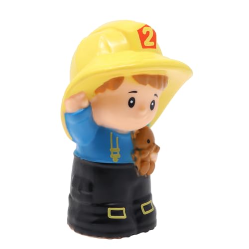Fisher-Price Ersatzteil für Sammlerstück Little People Lift 'n Lower Feuerwehrauto Feuerwehrstation Spielset DFN85 - Ersatz Community Helfer männlicher Feuerwehrmann Figur von Fisher-Price