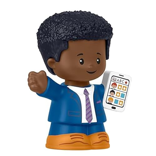 Fisher-Price Ersatzteil für Sammlerstück Little People Puppenhaus Schulhaus Spielplatz Spielset JCW82 – Ersatz afrikanischer Mann Figur gekleidet in einem Anzug mit Smartphone Tablet Fisher-Price Ersatzteil für Sammlerstück Little People Puppenhaus Schulhaus Spielplatz Spielset JCW82 – Ersatz afrikanischer Mann Figur gekleidet in einem Anzug mit Smartphone Tablet von Fisher-Price