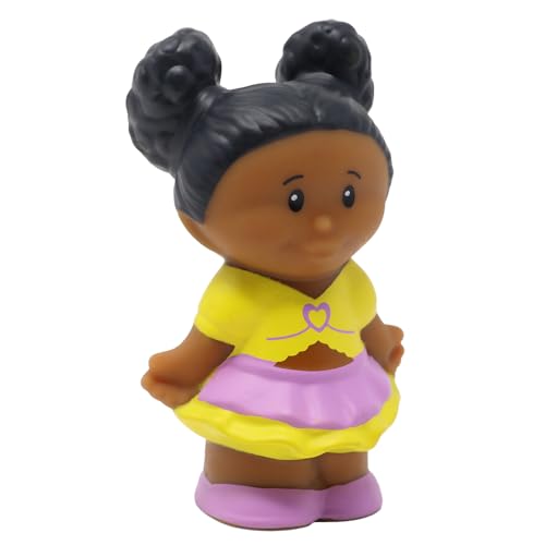 Fisher-Price Ersatzteil für Sammlerstück Little People Puppenhaus Spielset Y8197 - Ersatz afroamerikanisches Mädchen Tessa Figur trägt gelb lila Kleid mit Herz Fisher-Price Ersatzteil für Sammlerstück Little People Puppenhaus Spielset Y8197 - Ersatz afroamerikanisches Mädchen Tessa Figur trägt gelb lila Kleid mit Herz von Fisher-Price