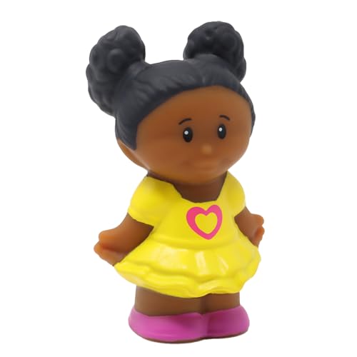 Fisher-Price Ersatzteil für Sammlerstück Little People Puppenhaus Spielset Y8206 - Ersatz afroamerikanisches Mädchen Tessa Figur trägt gelbes Kleid mit Herz Fisher-Price Ersatzteil für Sammlerstück Little People Puppenhaus Spielset Y8206 - Ersatz afroamerikanisches Mädchen Tessa Figur trägt gelbes Kleid mit Herz von Fisher-Price