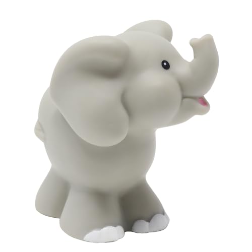 Fisher-Price Ersatzteil für Sammlerstück Little People Safari Zirkus Tiergeräusche Zoo Spielset 77949 – Ersatz Grau Elefant Figur von Fisher-Price