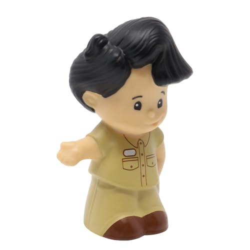 Fisher-Price Ersatzteil für Sammlerstück Little People Safari Zoo Parks Spielplatz Puppenhaus Spielset Y8196 - Ersatz Ranger Guide Zookeeper Koby Figur trägt Khaki Outfit von Fisher-Price
