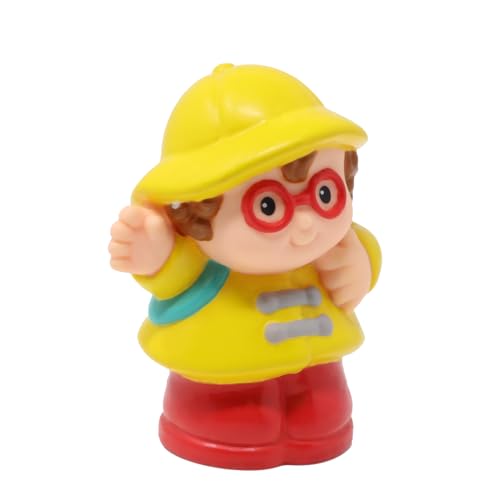 Fisher-Price Ersatzteil für Sammlerstück Little People Schulbus oder Rainy Day Spielset 72375 – Ersatz Little Girl Maggie Figur mit gelbem Regenmantel und roten Stiefeln von Fisher-Price