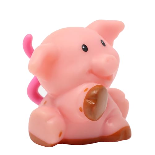 Fisher-Price Ersatzteil für Sammlerstück Little People Touch & Feel Farm Spielset K0104 - Ersatz Pink Pig Figur mit lockigem Schwanz schlammigen Füßen von Fisher-Price