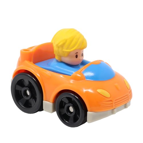 Fisher-Price Ersatzteil für Sammlerstück Little People Wheelies Fahrzeug Spielset DRH02 - Ersatz Orange und Blau Cabrio Auto mit befestigter Fahrer Eddie Figur Fisher-Price Ersatzteil für Sammlerstück Little People Wheelies Fahrzeug Spielset DRH02 - Ersatz Orange und Blau Cabrio Auto mit befestigter Fahrer Eddie Figur von Fisher-Price