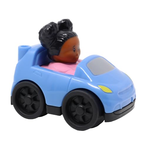 Fisher-Price Ersatzteil für Sammlerstück Little People Wheelies Garage Flughafen Puppenhaus Spielset BLL96 - Ersatz Blue Wheelies Cabrio Auto mit Tessa Figur Fahren von Fisher-Price