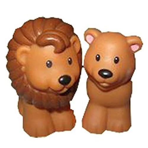 Fisher-Price Ersatzteile Little People Arche Noah Zoo Touch and Feel Restage Spielset K0475 - Ersatz Löwin und Löwe Figuren von Fisher-Price