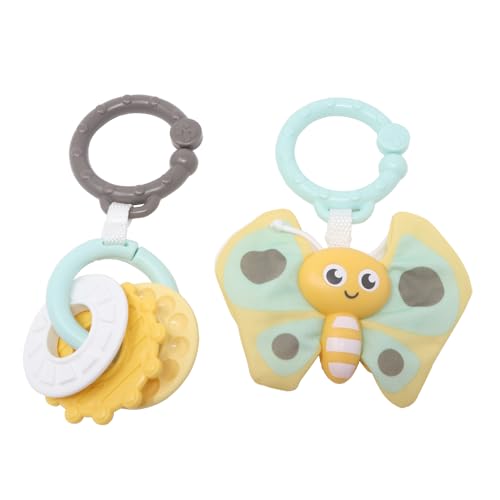 Fisher-Price Ersatzteile Sit Me Up Bodensitz für Baby GBL17 – Ersatz-Set von Spielzeug zum Anklemmen – Knistern-Schmetterling und Ringe von Fisher-Price