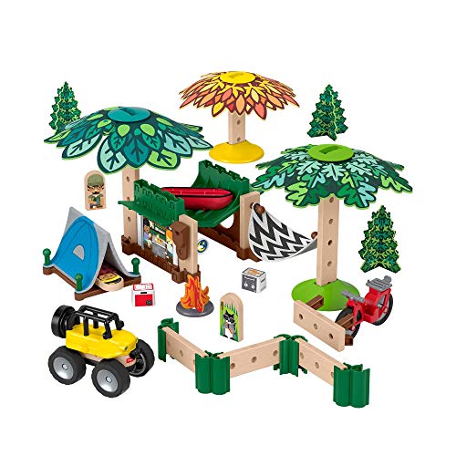 Fisher-Price GFJ10 - Wunder Werker Holzspielzeug Campingplatz Spielset aus FSC zertifiziertem Holz, Spielzeug ab 3 Jahren Mehrfarbig von Fisher-Price