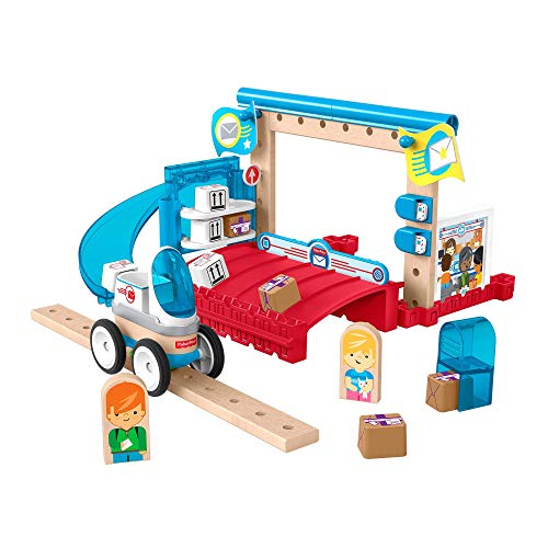 Fisher-Price GFJ14 - Wunder Werker Holzspielzeug Post Spielset aus FSC zertifiziertem Holz, Spielzeug ab 3 Jahren Mehrfarbig von Fisher-Price