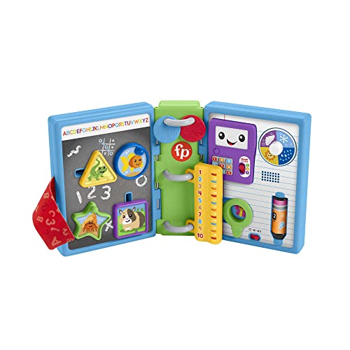 Fisher-Price GWT66​ Laugh & Learn 123 Schoolbook, Electronic Activity Toy with Lights, Music, and Smart Stages Learning Content for Infants and Toddlers, Multicolor, 16.83 cm*5.08 cm*25.56 cm von Fisher-Price