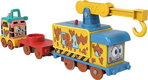 THOMAS & FRIENDS Motorisiertes Spielzeug-Set, Muddy Fix 'em Up Friends Carly der Kran und Sandy die Schiene, Speeder für Vorschule, Pretend Play, Kinder ab 3 Jahren THOMAS & FRIENDS Motorisiertes Spielzeug-Set, Muddy Fix 'em Up Friends Carly der Kran und Sandy die Schiene, Speeder für Vorschule, Pretend Play, Kinder ab 3 Jahren von THOMAS & FRIENDS