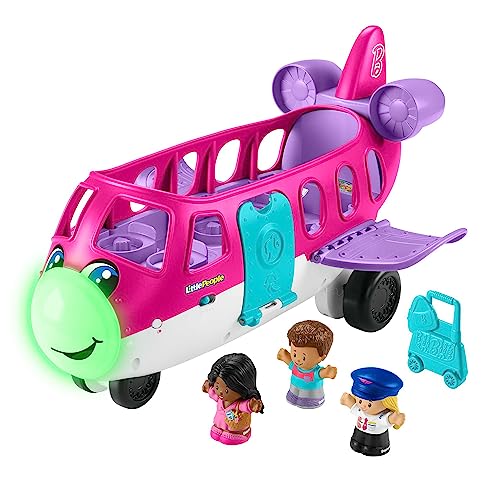 Fisher-Price Little People Barbie Little Dream Plane Flugzeug mit Licht, Tönen und faltbaren Leitern, Barbie und Ken Figuren und Gepäck, Mehrsprachige Version, Kinderspielzeug für Kinder, 18+ Monate, Fisher-Price Little People Barbie Little Dream Plane Flugzeug mit Licht, Tönen und faltbaren Leitern, Barbie und Ken Figuren und Gepäck, Mehrsprachige Version, Kinderspielzeug für Kinder, 18+ Monate, von Fisher-Price