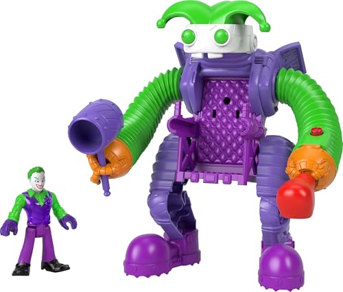 Fisher-Price Imaginext DC-Super-Friends-Joker-Figur, Kampfroboter, mit Spielzeug mit Lichtern, Spielzeug ab 3 Jahren (Mattel HGX80) von Fisher-Price