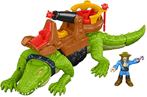 Fisher-Price Imaginext DHH63 - Laufendes Krokodil & Käpt'n Hook, Spielzeug ab 3 Jahren von Fisher-Price Imaginext