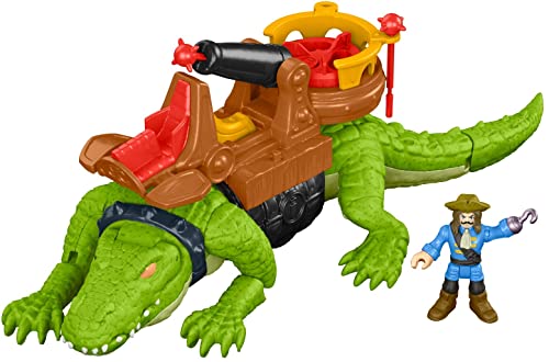 Fisher-Price Imaginext DHH63 - Laufendes Krokodil & Käpt'n Hook, Spielzeug ab 3 Jahren von Fisher-Price