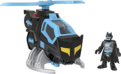 Fisher-Price Imaginext GYC72 - DC Super Friends Batcopter, 1 Spielzeug-Helikopter mit 1 Batman-Figur, für Kinder von 3 bis 8 Jahren von Fisher-Price