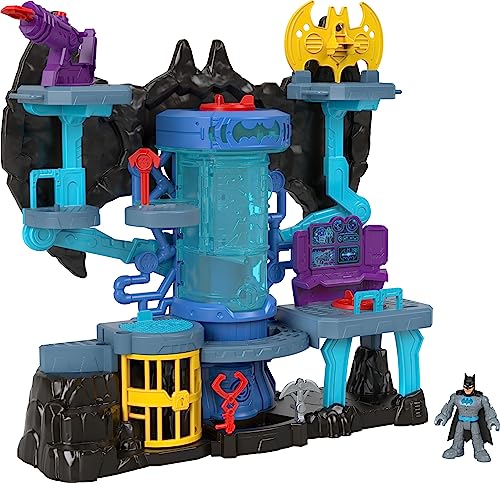 Fisher-Price Imaginext HGN70 - Super Friends Bat-Tech Bathöhle, Batman-Spielset mit Lichtern und Geräuschen, Spielzeug für Kinder ab 3 Jahren von Fisher-Price