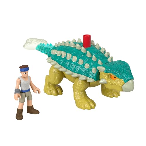 Fisher-Price Imaginext Jurassic World Spielzeugset aus Dinosaurier Bumpy und Figur Ben für Rollenspiele im Kindergartenalter ab 3 Jahren, HVY19 von Fisher-Price