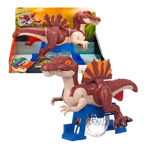 Fisher-Price Imaginext Jurassic World: Die Wiedergeburt Dinosaurier-Spielzeug, sprintende Spinosaurus-Figur, die nach vorne springen und zuschnappen kann, ca. 23 cm groß, JFR24 Fisher-Price Imaginext Jurassic World: Die Wiedergeburt Dinosaurier-Spielzeug, sprintende Spinosaurus-Figur, die nach vorne springen und zuschnappen kann, ca. 23 cm groß, JFR24 von Fisher-Price