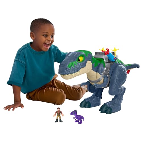 Fisher-Price Imaginext Jurassic World: Die Wiedergeburt Ultimate Action Chomp T.rex Dinosaurierspielzeug und Actionfiguren, JGR40 von Fisher-Price