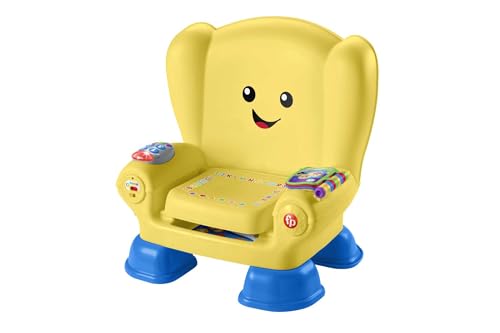 Fisher-Price Laugh & Learn Smart Stages Stuhl - interaktives musikalisches Spielzeug für Kleinkinder, Version: UK-Englisch , Gelber GXC32 von Fisher-Price