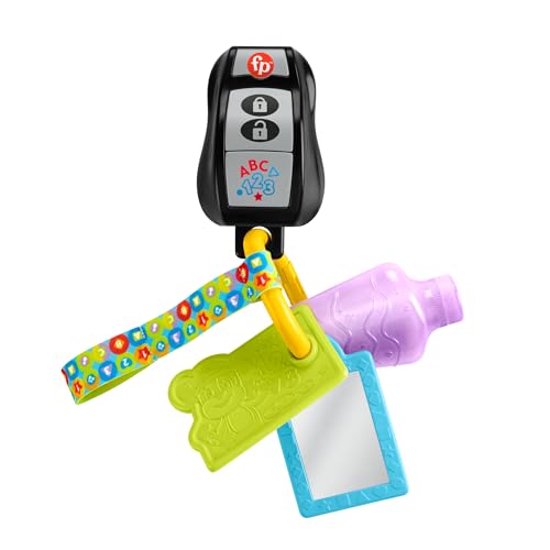 Fisher-Price Lernen und lachen! Pädagogische Schlüssel ABC 123 mit Beißstich und Spiegel, für Kinder ab 6 Monaten, polnische Sprachausführung, HXF51 von Fisher-Price