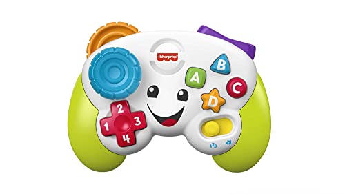 Fisher-Price Lernspaß Spiel-Controller für Babys und Kleinkinder in Grün, Videospiel-Attrappe mit Musik und Leuchtfunktion für Babys ab 6 Monaten, deutsche Version, HXB62 von Fisher-Price