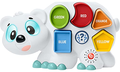 Fisher-Price Linkimals Interaktives Lernspielzeug, Kleinkindpuzzle mit Lichtern Musik und Lernliedern, Puzzlin' Shapes Eisbär von Fisher-Price
