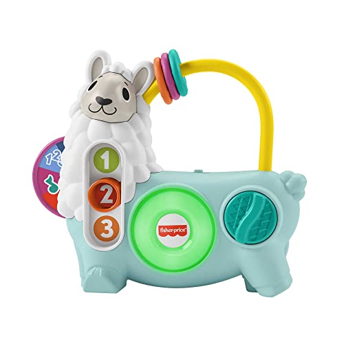 Fisher-Price Linkimals Lernspielzeug für Baby und Kleinkind mit interaktiven Lichtern und Musik, 123 Activiteit Lama, niederländische Version ​, HNM96 von Fisher-Price