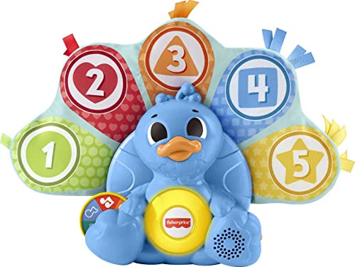 Fisher-Price Linkimals Lernspielzeug für Babys und Kleinkinder mit interaktiven Lichtern & Musik, Zählen & Farben Pfau UK Englische Version ​ von Fisher-Price
