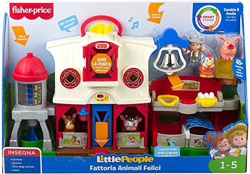 Fisher-Price - Little People Bauernhof mit Smart-Stages-Technologie, Licht und Klänge, Spielzeug für Kinder 1+ Jahre, GTM15 von Fisher-Price