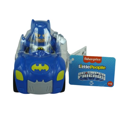 Fisher-Price Little People DC Super Friends Wheelies 12,7 cm, inkl. Batman und Batmobil von Little People