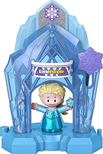 Fisher-Price Little People – Disney Frozen Elsa's Palace Tragbares Spielset mit Figur für Kleinkinder und Vorschule, Alter 1 ½ bis 5 Jahre von Fisher-Price