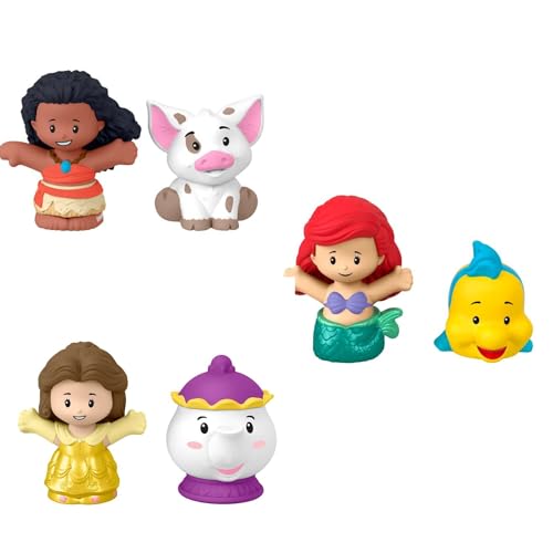 Fisher-Price Little People Disney Princess Kleinkind-Spielzeug, komplettes Set von Figurenpackungen von HTK23-963B Release (3 Stück) von Fisher-Price