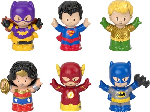 Fisher-Price Little People Kleinkind-Spielzeug, DC Super Friends, Kriminalbekämpfungsfiguren-Set, 6 Charaktere, für Rollenspiele, ab 18 Monaten Fisher-Price Little People Kleinkind-Spielzeug, DC Super Friends, Kriminalbekämpfungsfiguren-Set, 6 Charaktere, für Rollenspiele, ab 18 Monaten von Fisher-Price