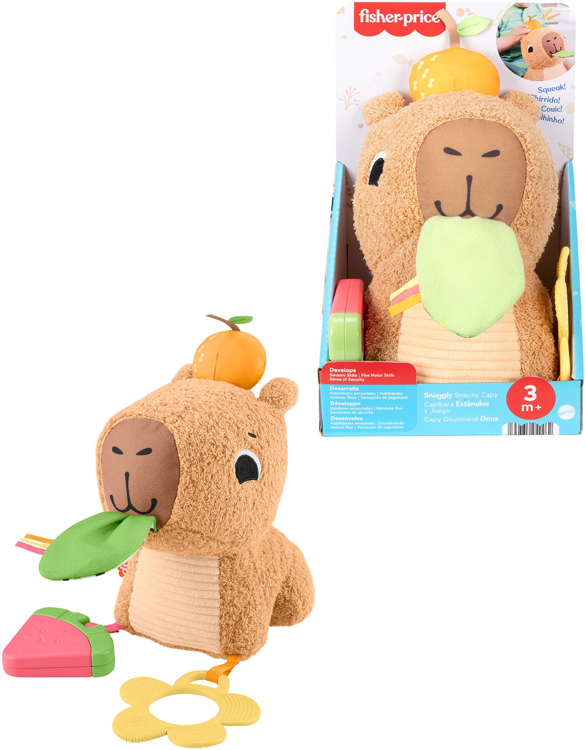Fisher-Price Sensimals Snuggly Snacky Capy Aktivitätsspielzeug, Babyspielzeug Fisher-Price Sensimals Snuggly Snacky Capy Aktivitätsspielzeug, Babyspielzeug von Fisher-Price