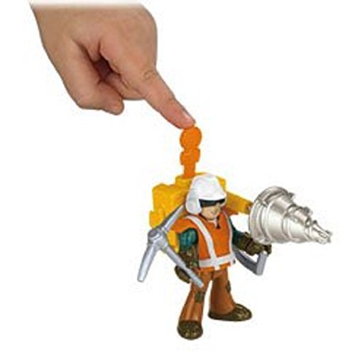 Fisher Price Spielzeug - Imaginext City Rescue Bauarbeiter Figur mit Riesenbohrer Spielset von Fisher-Price