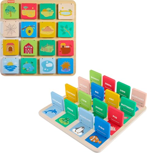 Fisher-Price Vorschul-Lernspielzeug aus Holz zum Aufheben und Enthüllen, beschäftigtes Aktivitätsbrett für Entwicklungsspiele, Kinder ab 3 Jahren, 1 Holzstück Fisher-Price Vorschul-Lernspielzeug aus Holz zum Aufheben und Enthüllen, beschäftigtes Aktivitätsbrett für Entwicklungsspiele, Kinder ab 3 Jahren, 1 Holzstück von Fisher-Price
