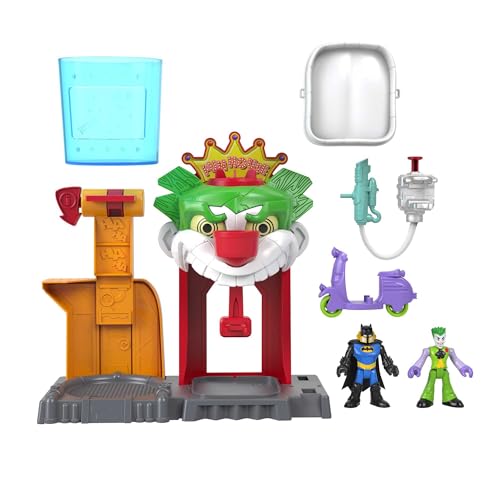 IMAGINEXT DC Super Friends Batman-Spielset - Joker-Haus mit Figuren, die in warmem und eiskaltem Wasser die Farbe wechseln, für Kinder von 3 bis 8 Jahren, HMX55 IMAGINEXT DC Super Friends Batman-Spielset - Joker-Haus mit Figuren, die in warmem und eiskaltem Wasser die Farbe wechseln, für Kinder von 3 bis 8 Jahren, HMX55 von Fisher-Price