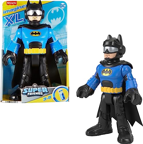 Fisher-Price Imaginext DC Super Friends Batman-Figur, ca. 25 cm, bewegliches Vorschulspielzeug, Blauer Motorradfahrer, HML40 Fisher-Price Imaginext DC Super Friends Batman-Figur, ca. 25 cm, bewegliches Vorschulspielzeug, Blauer Motorradfahrer, HML40 von Fisher-Price