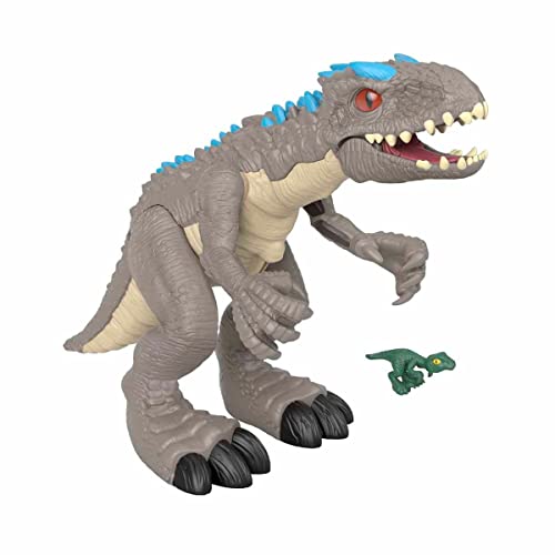Jurassic World GMR16 - Imaginext Dinosaurier-Set mit Schleuderaction Indominus Rex, Dinosaurier Spielzeug ab 3 Jahren von Fisher-Price