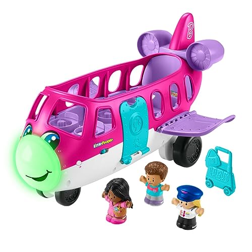 Little People Barbie-Spielzeugflugzeug mit Lichtern, Musik und 3 Figuren, Traumflugzeug, Kleinkinderspielzeug, mehrsprachige Version, HRC38 Little People Barbie-Spielzeugflugzeug mit Lichtern, Musik und 3 Figuren, Traumflugzeug, Kleinkinderspielzeug, mehrsprachige Version, HRC38 von Fisher-Price